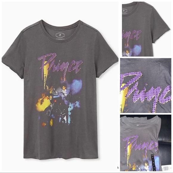 Torrid Prince Rhinestone Classic Fit Washed Tee 4X - Picture 1 of 1